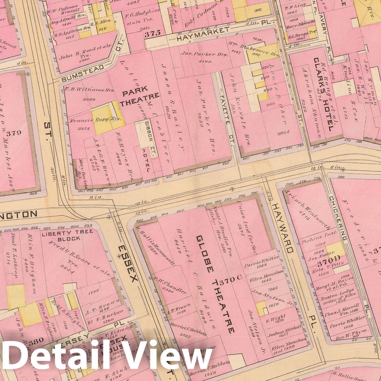 Historic Map : Atlas City of Boston, City Proper, Vol. I, Boston 1888 Plate 029 , v2, Vintage Wall Art