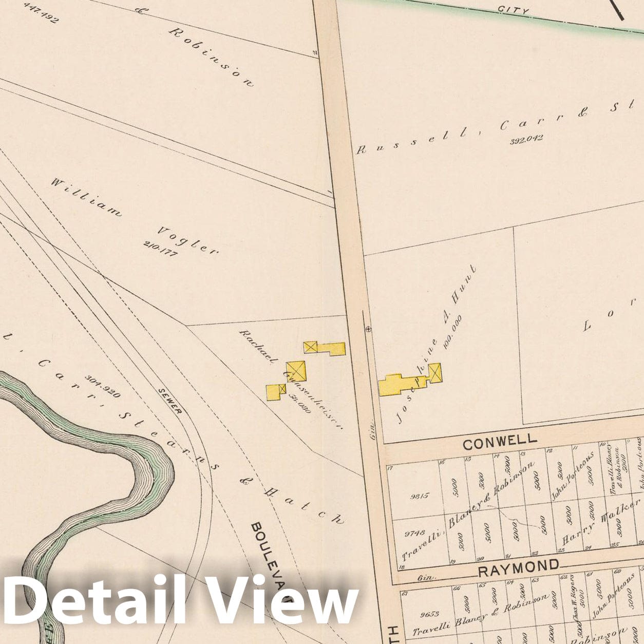 Historic Map : Atlas City of Somerville, Somerville 1895 Plate 023 , Vintage Wall Art