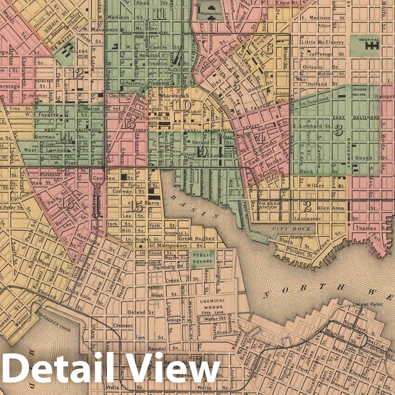 Historic Map : General Atlas (Of The World), Baltimore 1857 , Vintage Wall Art