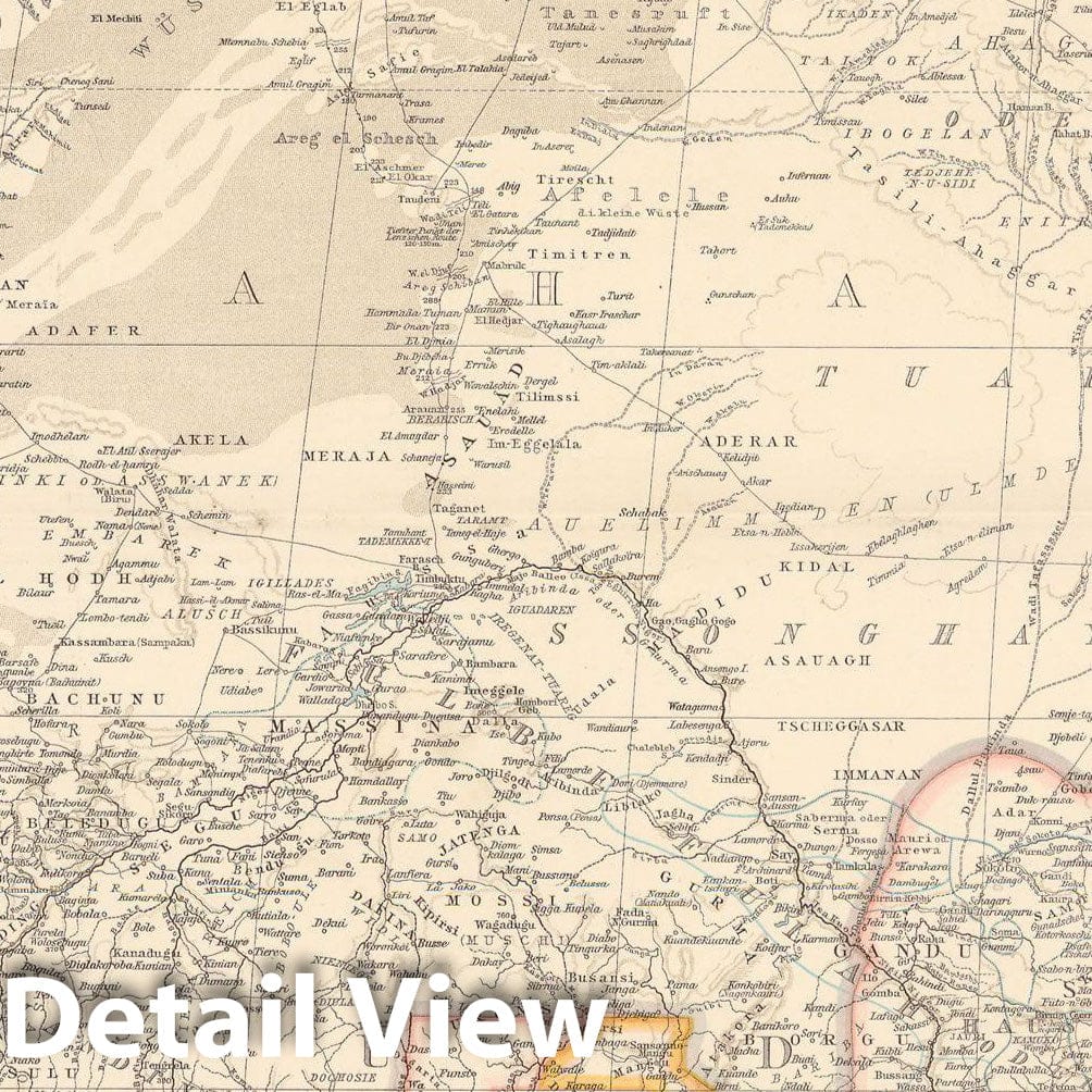 Historic Map : Africa 1899 , Andrees Allgemeiner Handatlas , v5, Vintage Wall Art