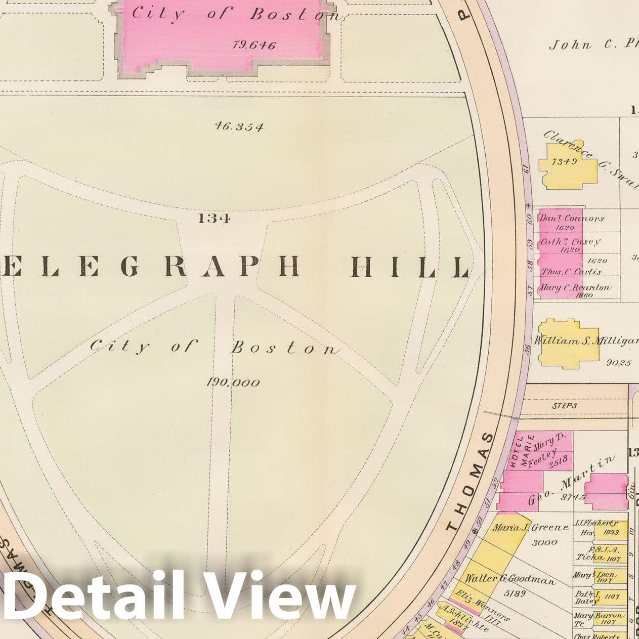 Historic Map : Atlas City of Boston, South Boston 1899 Plate 016 , Vintage Wall Art