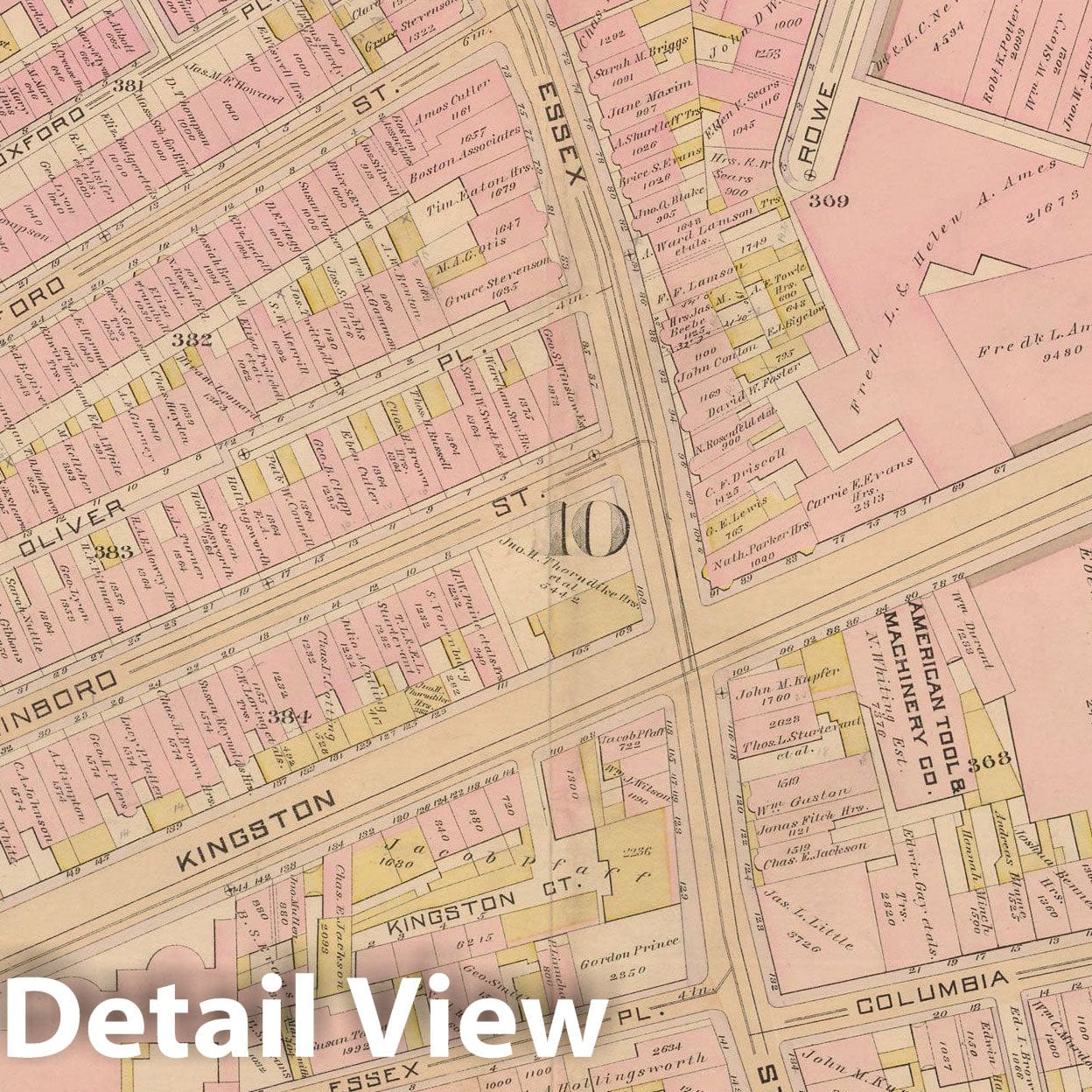 Historic Map : Atlas City of Boston, City Proper, Vol. I, Boston 1888 Plate 030 , v2, Vintage Wall Art