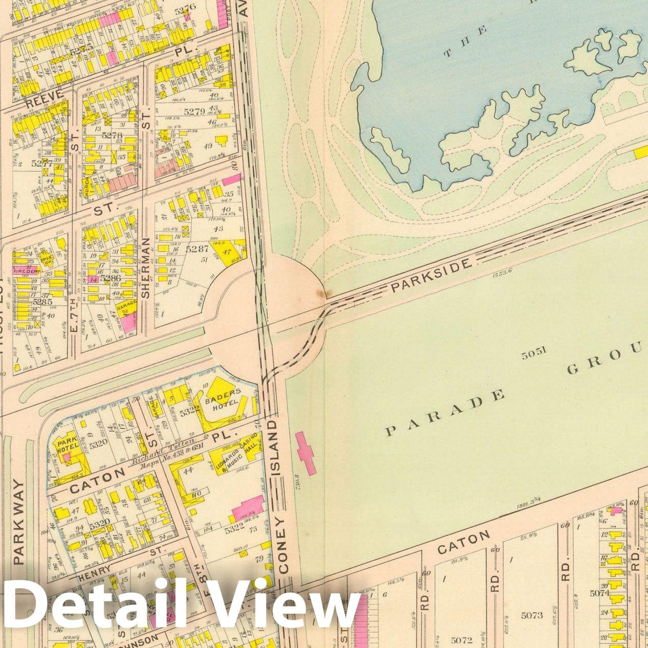 Historic Map : Vol. 2, Brooklyn 1907 Plate 016 , Atlas Borough of Brooklyn , Vintage Wall Art