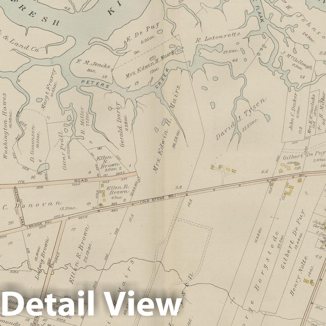Historic Map : Atlas of Staten Island, Borough of Richmond, Vol 1, Staten Island 1917 Plate 040 , Vintage Wall Art