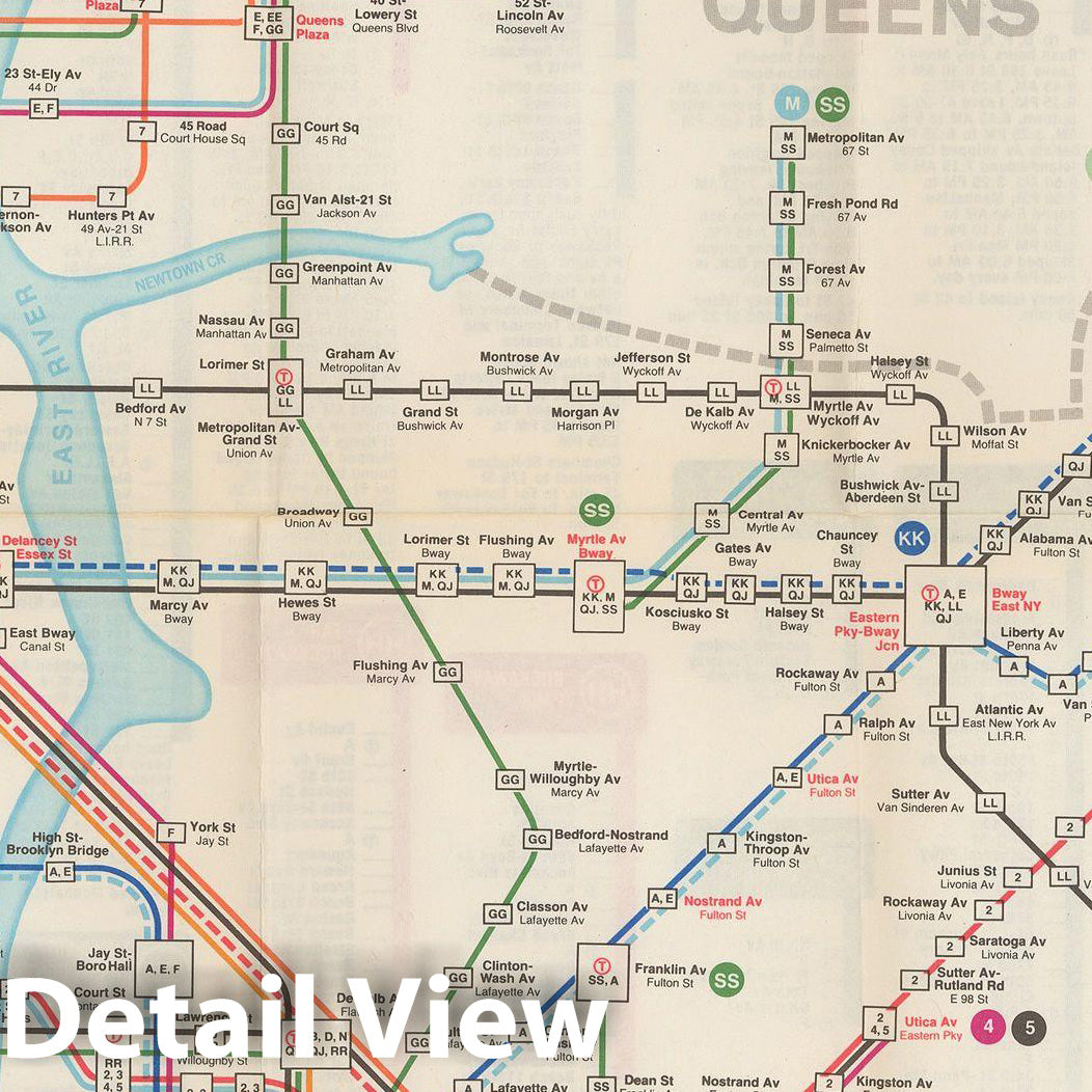 Historic Map : New York City Transit Maps, NYC Rapid Transit Map 1969 Railroad Catography , Vintage Wall Art