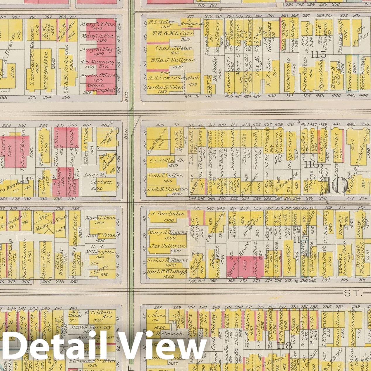 Historic Map : Atlas City of Boston: South Boston 1919 Plate 009 , Vintage Wall Art
