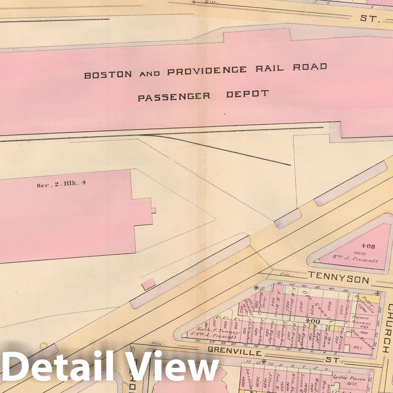 Historic Map : Atlas City of Boston, City Proper, Vol. 2, Boston 1888 Plate 047 , Vintage Wall Art