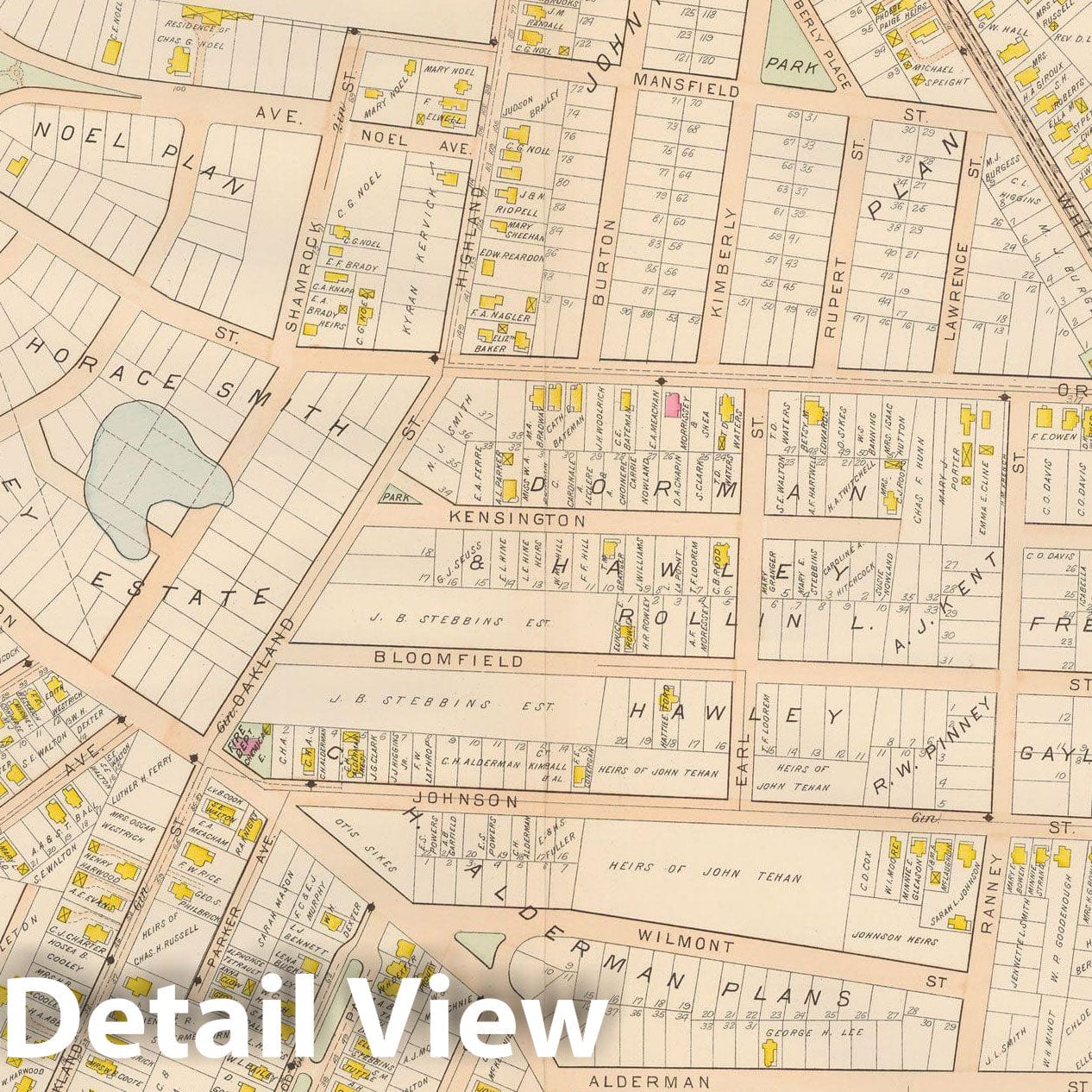 Historic Map : Atlas City of Springfield, Springfield 1899 Plate 008 , Vintage Wall Art