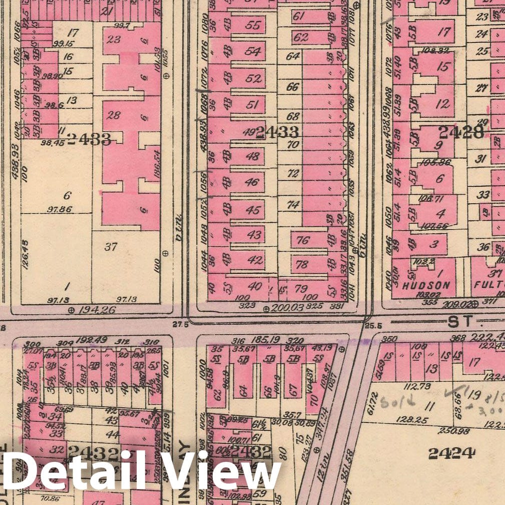 Historic Map : Borough of The Bronx, Sections 9-13, The Bronx 1928 Plate 037 , Vintage Wall Art