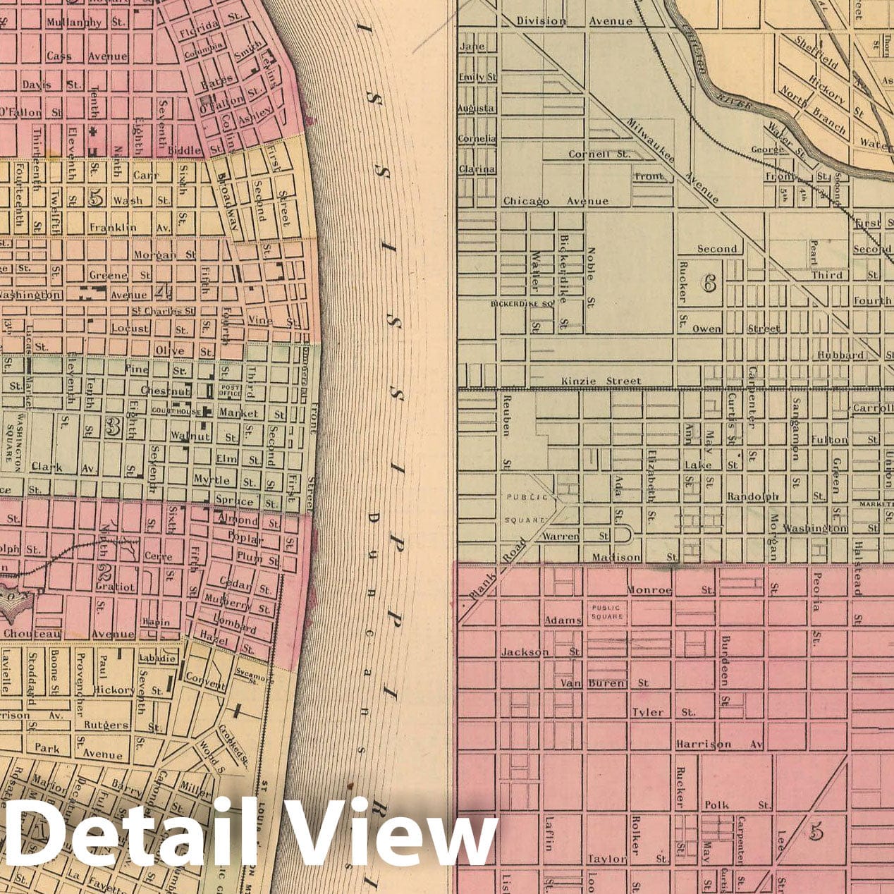 Historic Map : General Atlas (Of The World), Chicago & Saint Louis 1857 , Vintage Wall Art