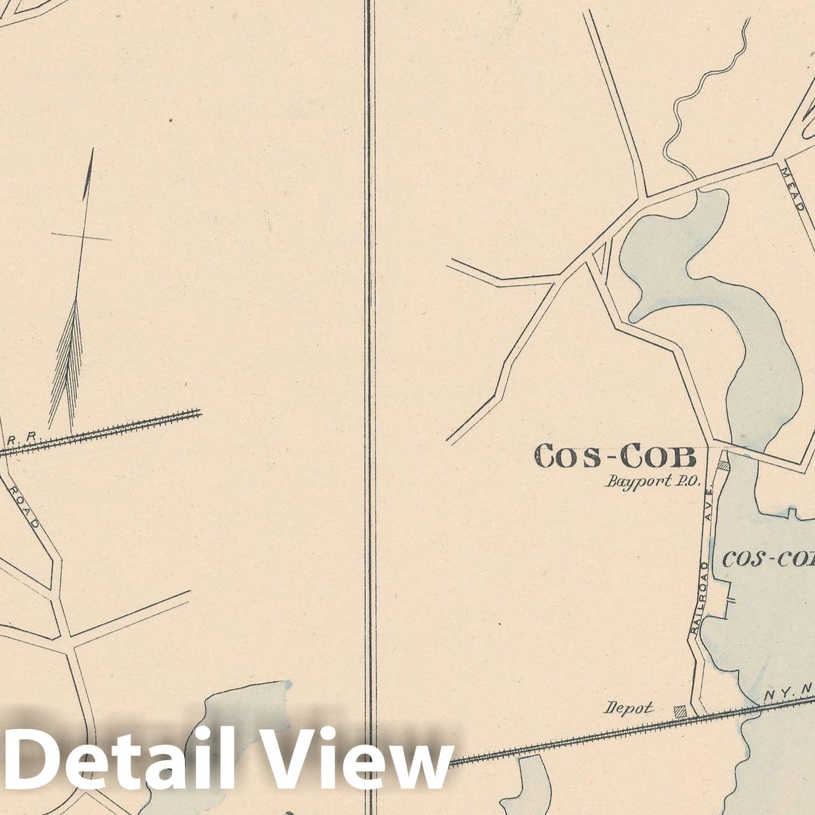 Historic Map : Greenwich 1893 , Town and City Atlas State of Connecticut , Vintage Wall Art