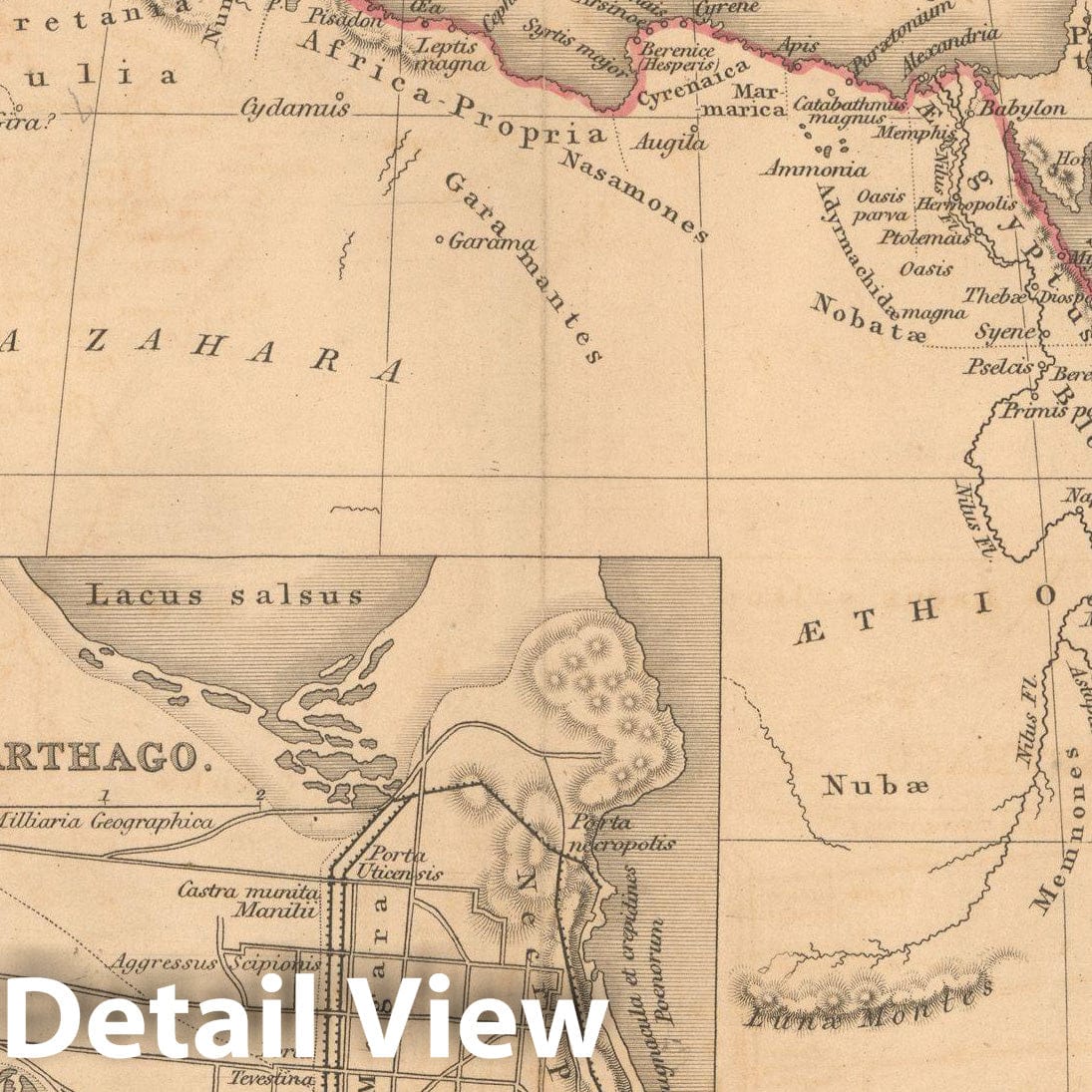 Historic Map : First Classical Atlas, Ancient Africa 1849 , Vintage Wall Art