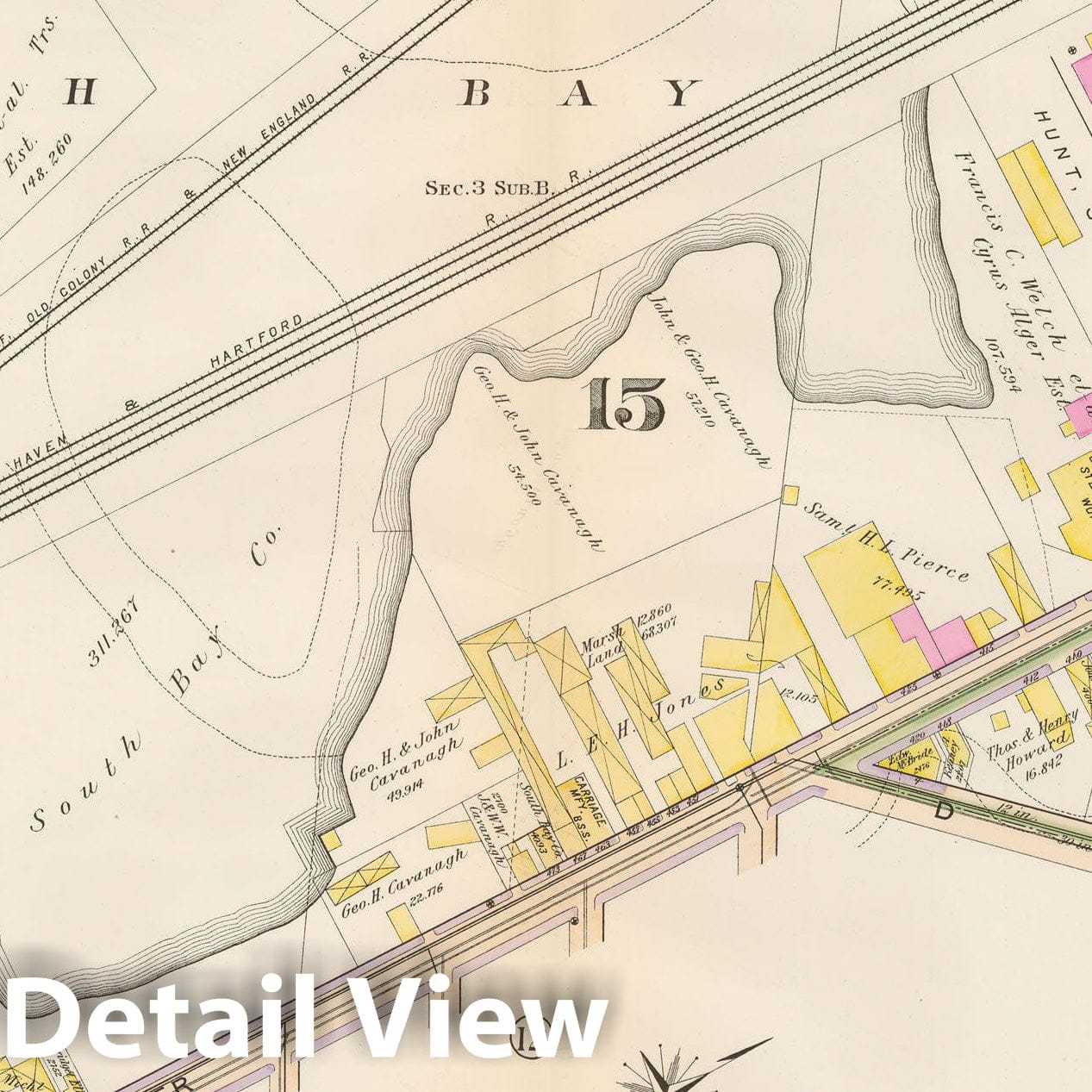Historic Map : Atlas City of Boston, South Boston 1899 Plate 031 , Vintage Wall Art