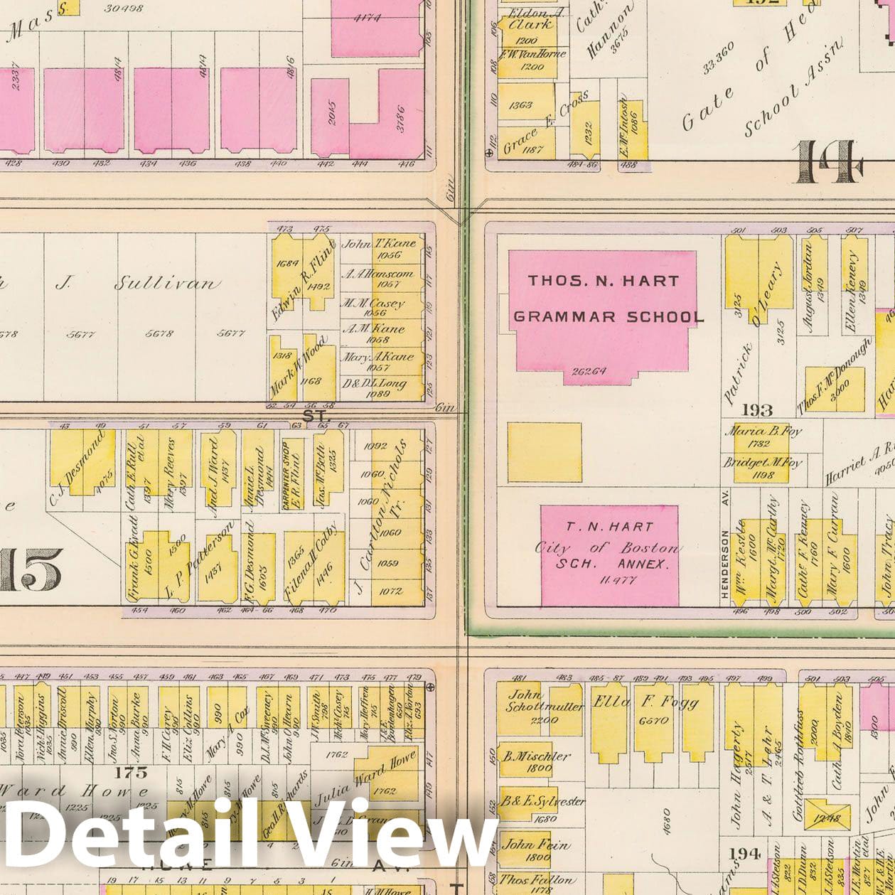 Historic Map : Atlas City of Boston, South Boston 1899 Plate 018 , Vintage Wall Art