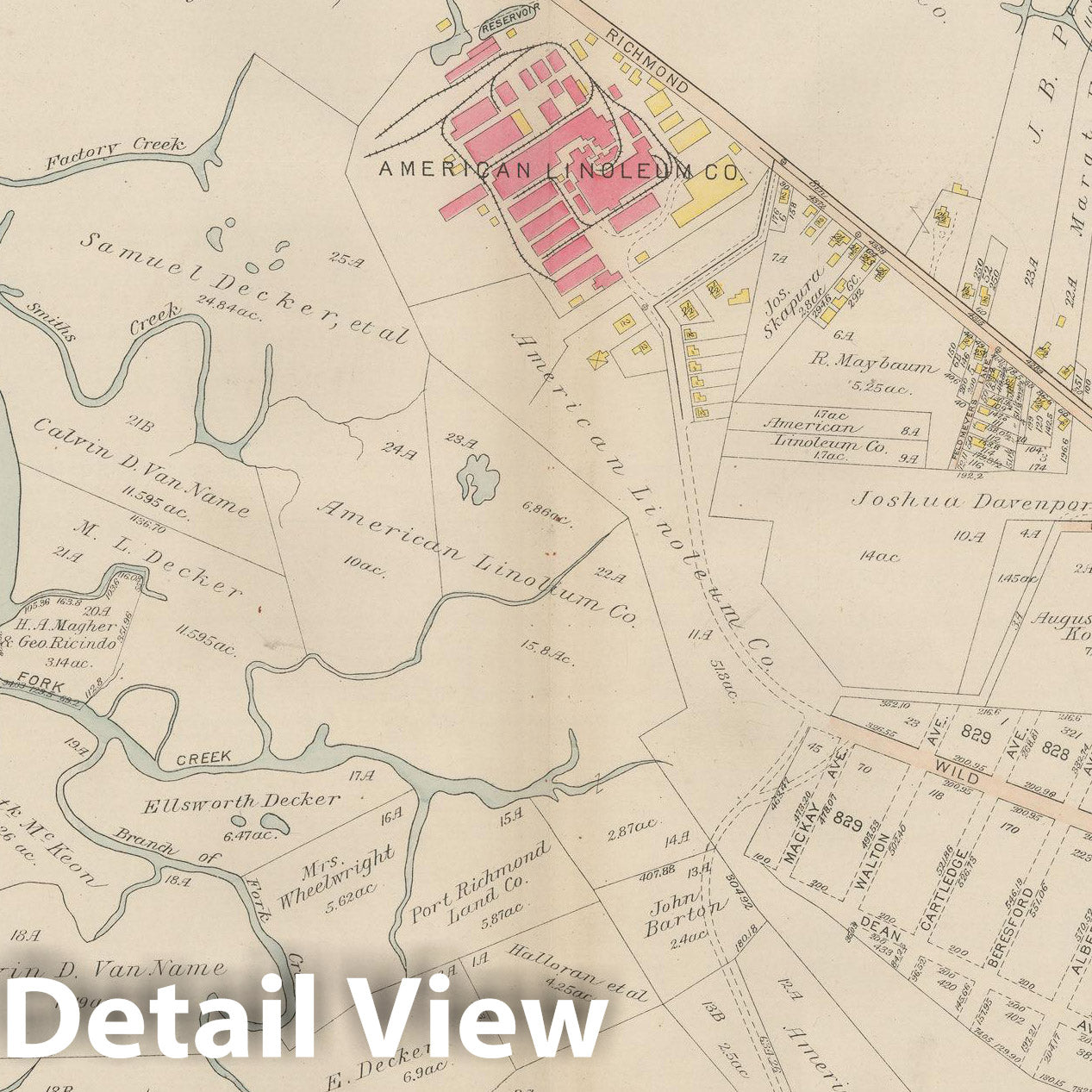Historic Map : Atlas of Staten Island, Borough of Richmond, Vol 1, Staten Island 1917 Plate 041 , Vintage Wall Art