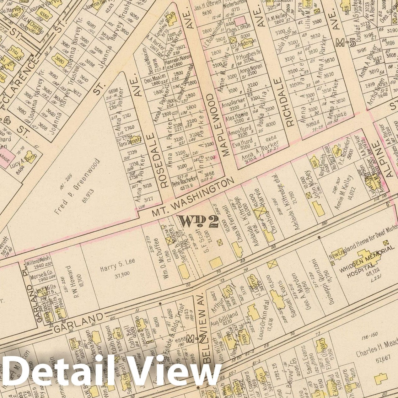 Historic Map : Atlas City of Everett, Everett 1921 Plate 015 , Vintage Wall Art