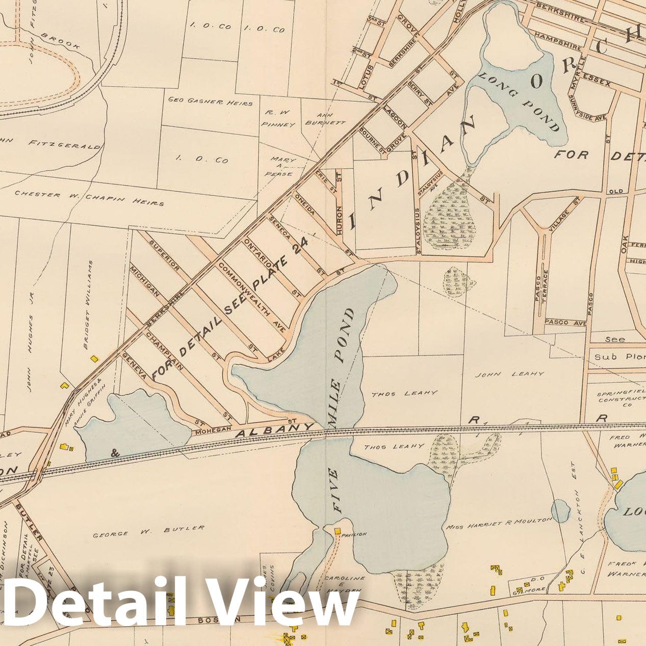 Historic Map : Atlas City of Springfield, Springfield 1899 Plate 021 , Vintage Wall Art