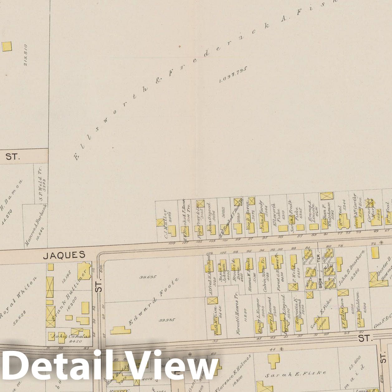 Historic Map : Atlas City of Somerville, Somerville 1895 Plate 012 , Vintage Wall Art