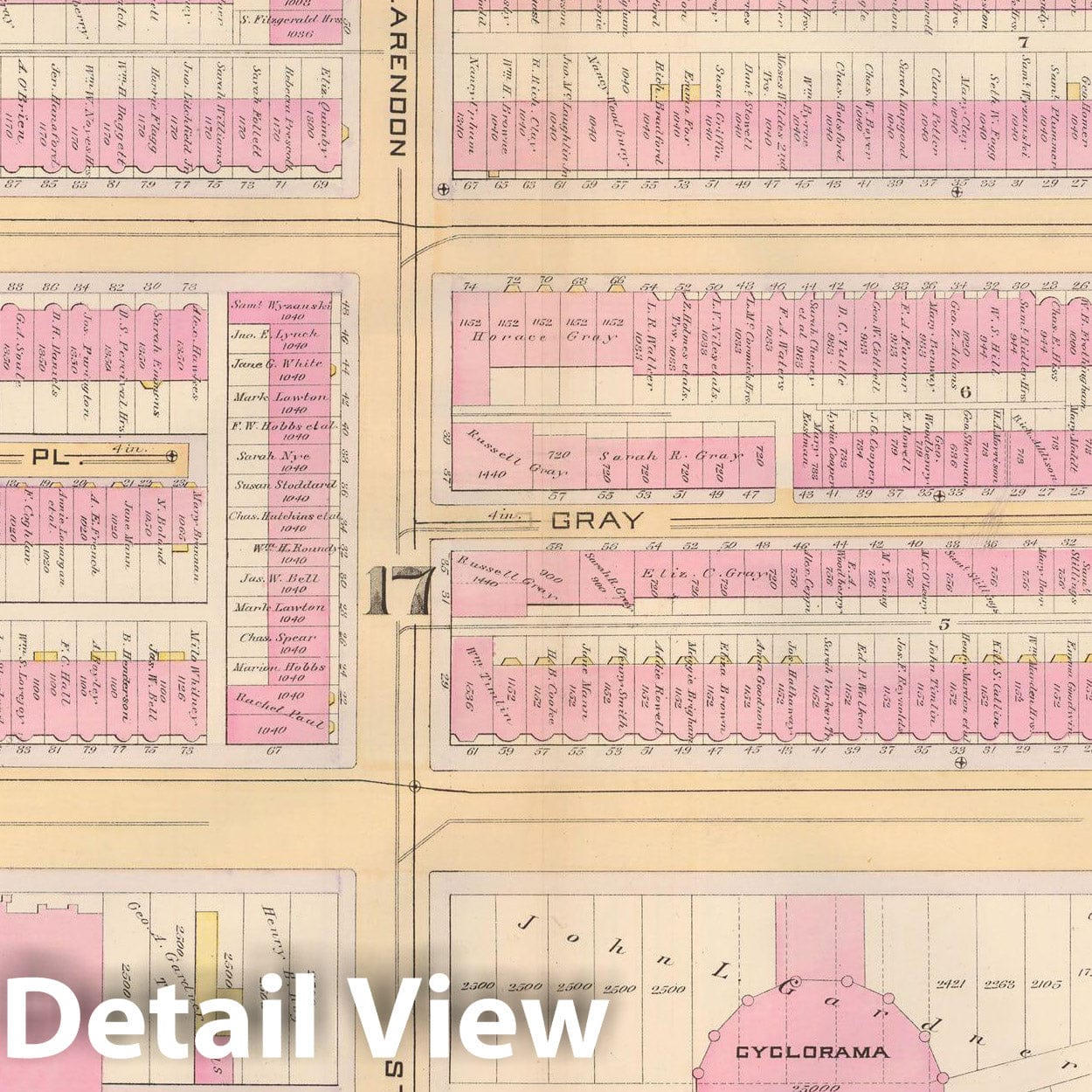 Historic Map : Atlas City of Boston, City Proper, Vol. 2, Boston 1888 Plate 061 , Vintage Wall Art