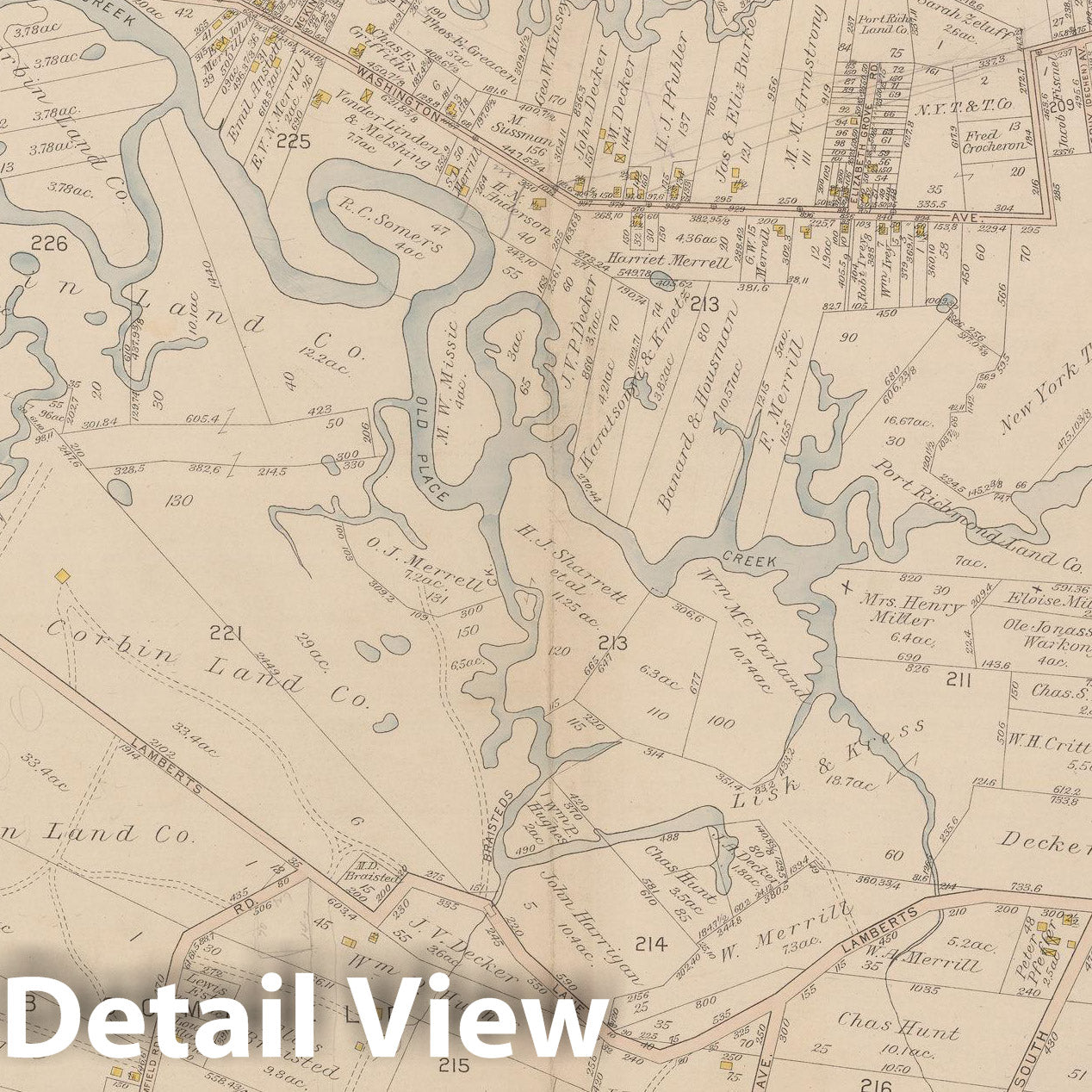 Historic Map : Atlas of Staten Island, Borough of Richmond, Vol 1, Staten Island 1917 Plate 043 , Vintage Wall Art