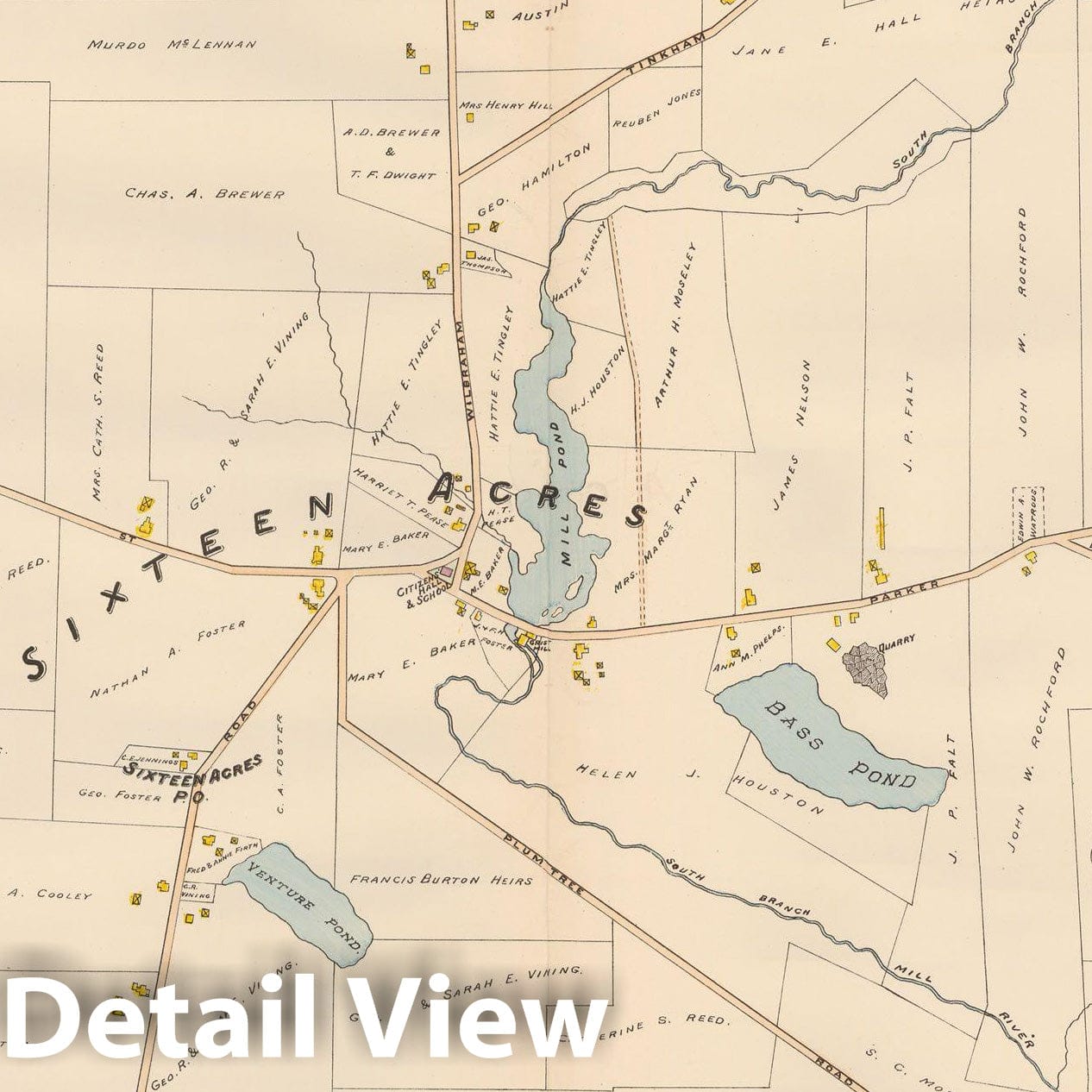 Historic Map : Atlas City of Springfield, Springfield 1899 Plate 025 , Vintage Wall Art
