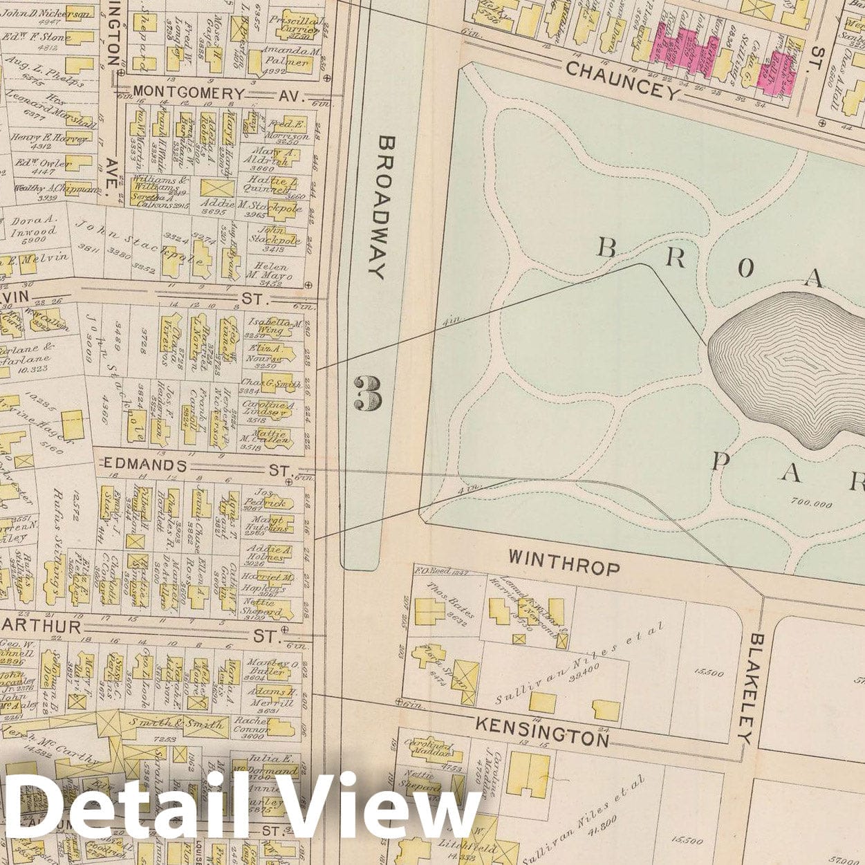 Historic Map : Atlas City of Somerville, Somerville 1895 Plate 011 , Vintage Wall Art