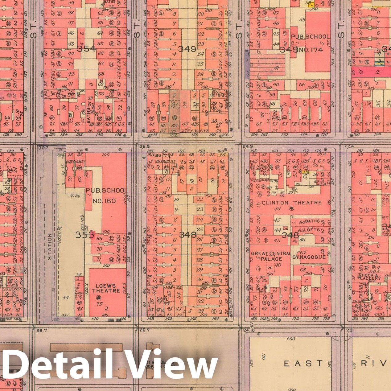 Historic Map : Atlas City of New York, Borough of Manhattan, Volume One, Battery to 14th Street, Manhattan 1922 Plate 017 , Vintage Wall Art