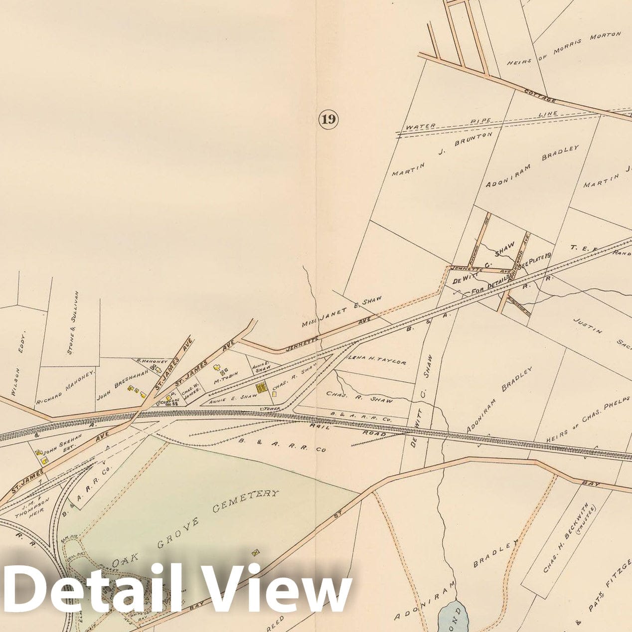 Historic Map : Atlas City of Springfield, Springfield 1899 Plate 020 , Vintage Wall Art