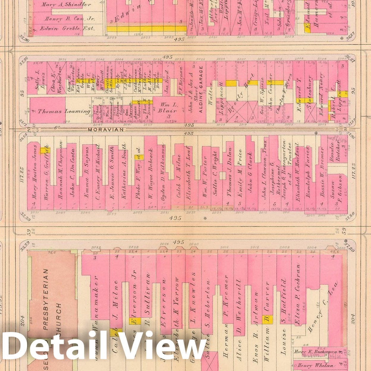 Historic Map : Philadelphia 1908 Plate 022 , Vintage Wall Art
