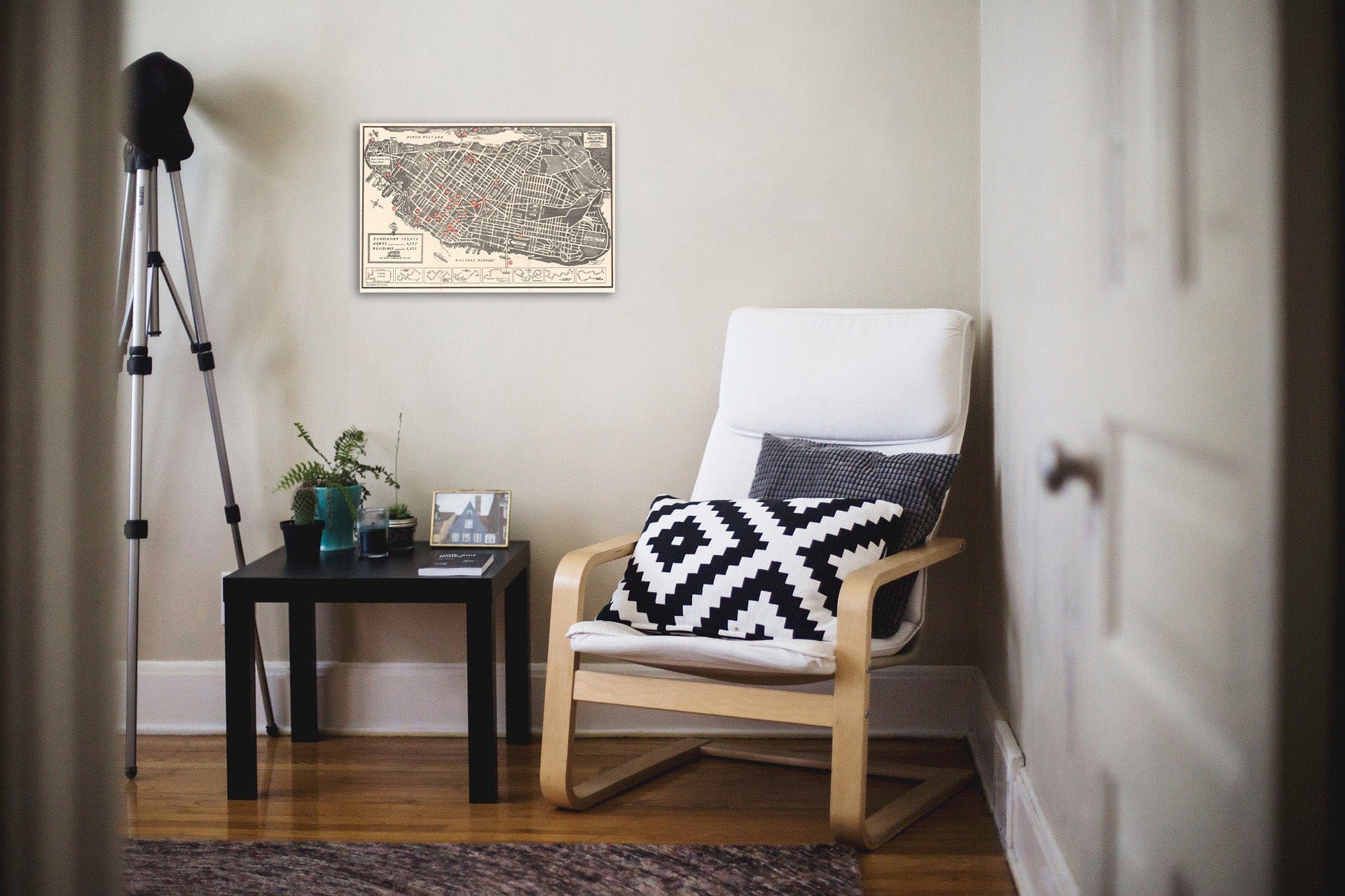 Historic Map : Halifax 1952 , Vintage Wall Art