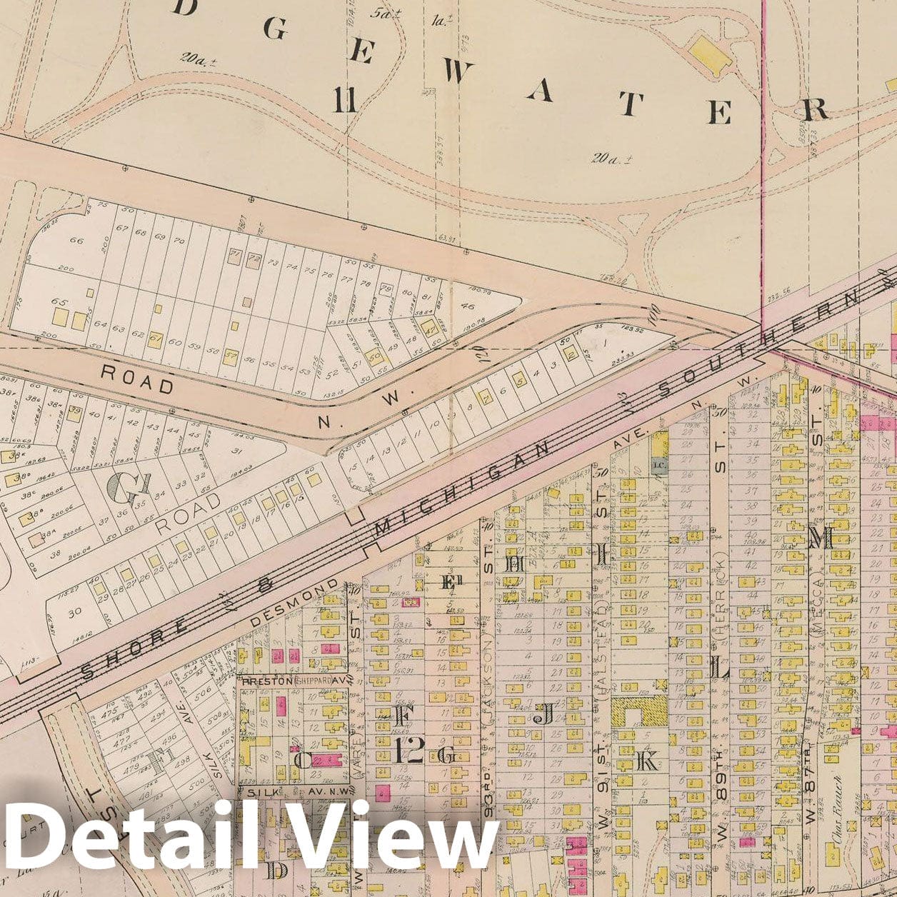 Historic Map : Plat Book of The City of Cleveland, Vol. Two, 1912 Plate 024 , Vintage Wall Art