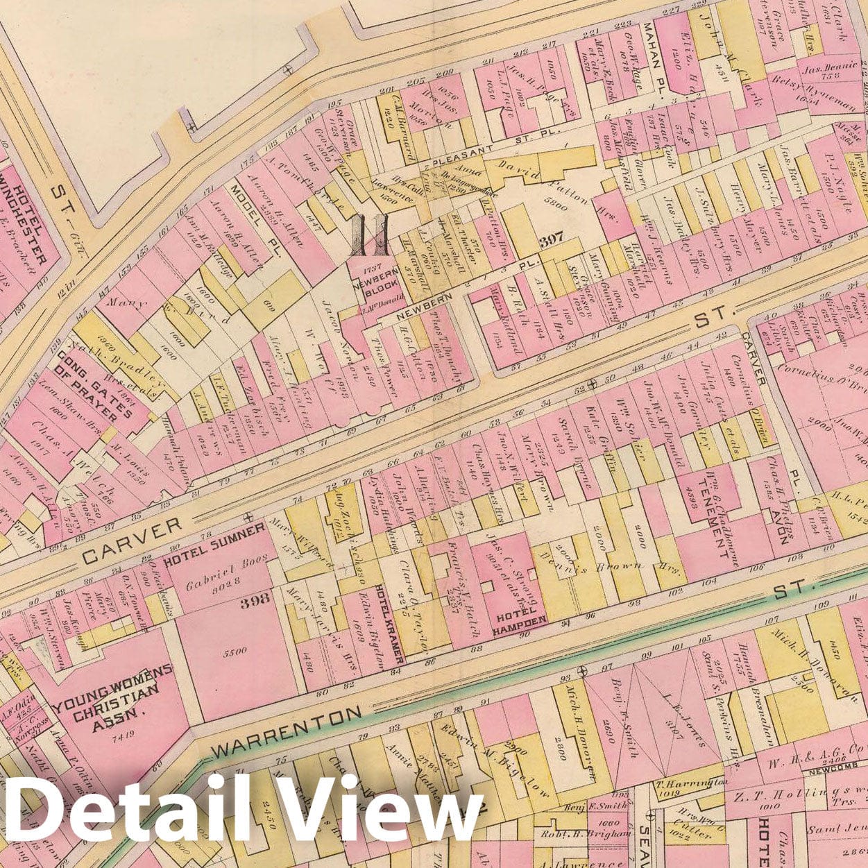 Historic Map : Atlas City of Boston, City Proper, Vol. 2, Boston 1888 Plate 049 , Vintage Wall Art