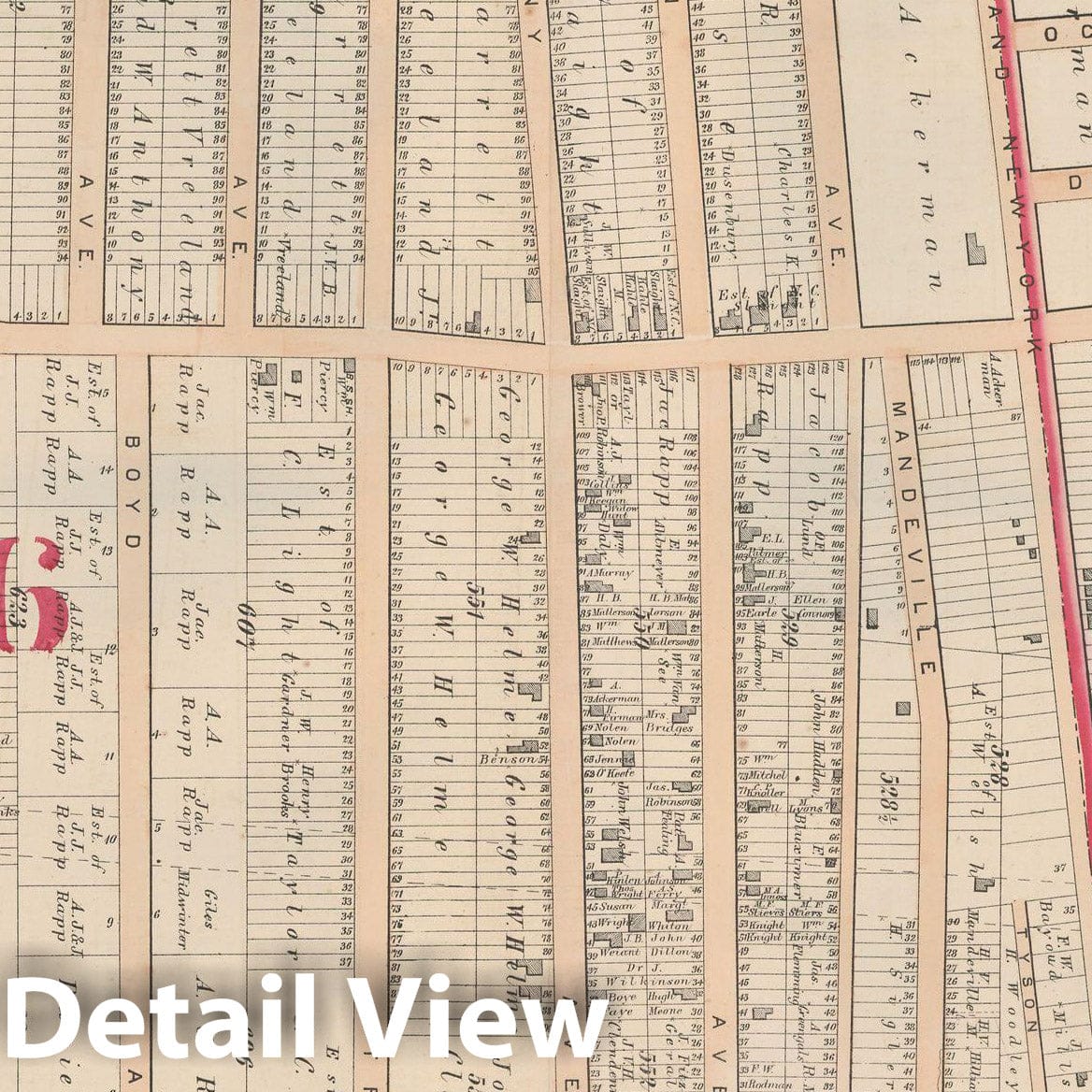 Historic Map : Combined Atlas State of New Jersey & The County of Hudson, Jersey City 1873 Plate R , Vintage Wall Art