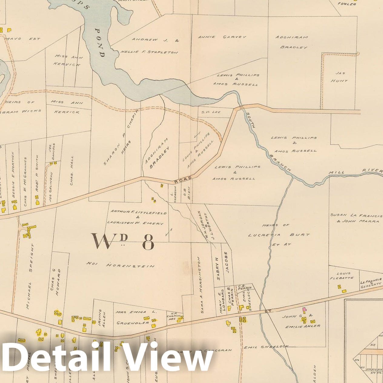 Historic Map : Atlas City of Springfield, Springfield 1899 Plate 024 , Vintage Wall Art