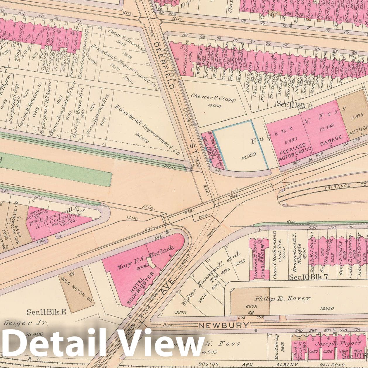 Historic Map : Atlas City of Boston, Roxbury, Roxbury 1915 Plate 011 , Vintage Wall Art