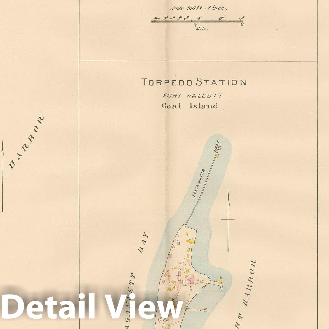 Historic Map : Atlas of Southern Rhode Island, Newport 1895 Plate 006 , Vintage Wall Art