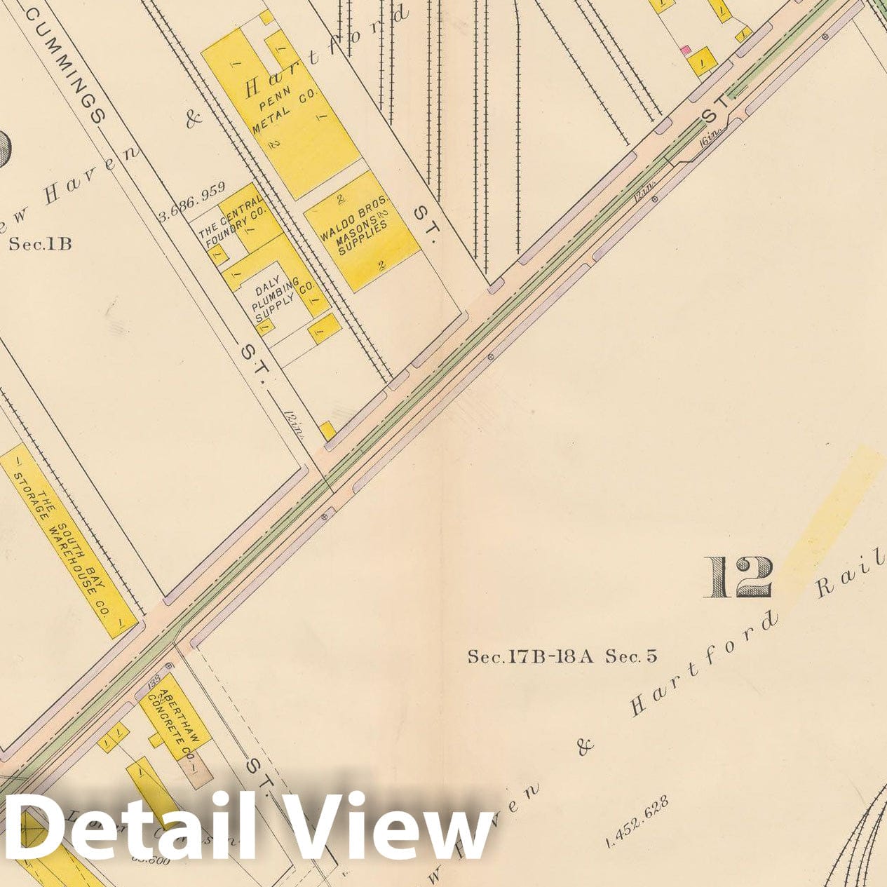 Historic Map : Atlas City of Boston, Roxbury, Roxbury 1915 Plate 039 , Vintage Wall Art
