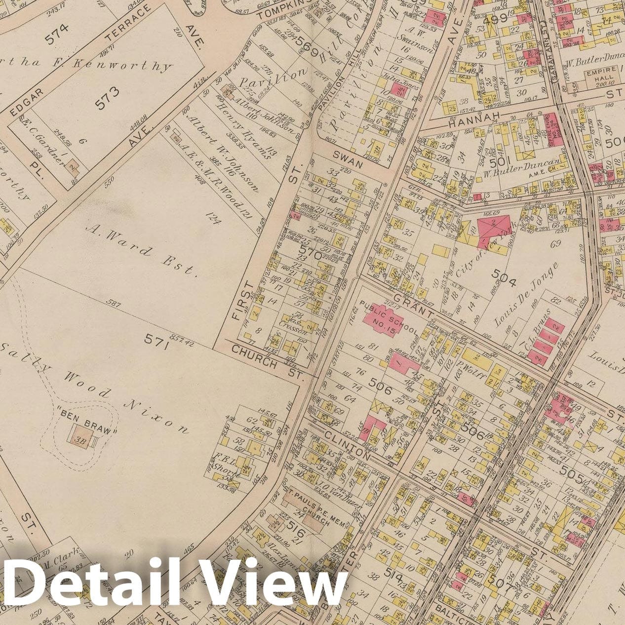 Historic Map : Atlas of Staten Island, Borough of Richmond, Vol 1, Staten Island 1917 Plate 006 , Vintage Wall Art