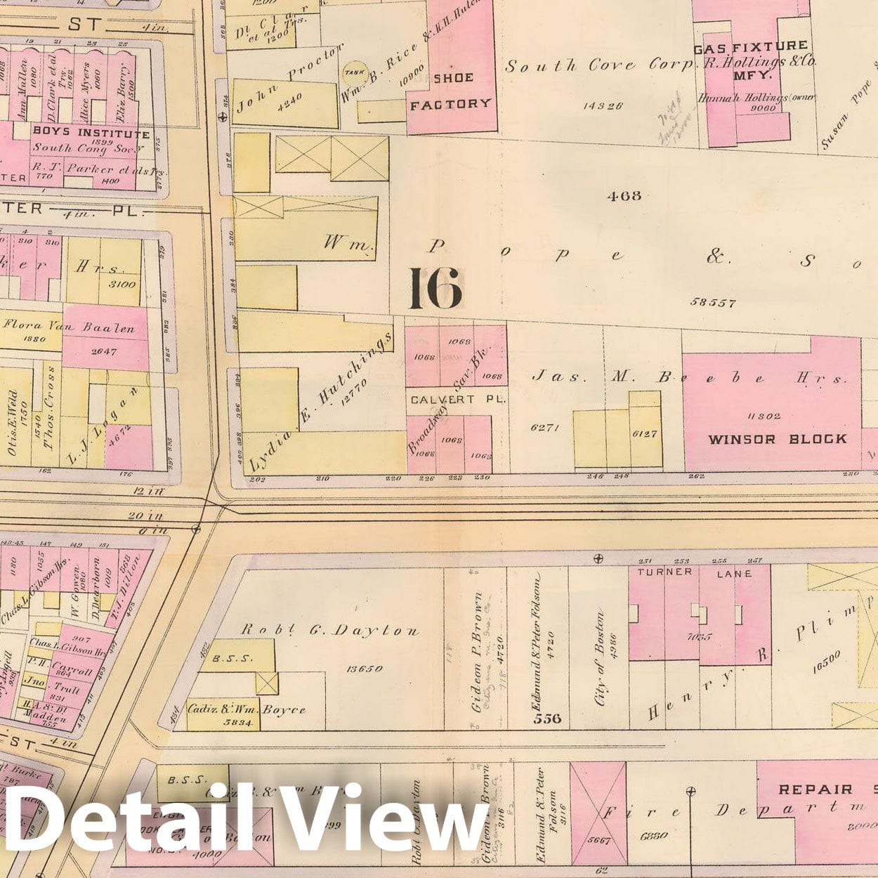 Historic Map : Atlas City of Boston, City Proper, Vol. 2, Boston 1888 Plate 056 , Vintage Wall Art