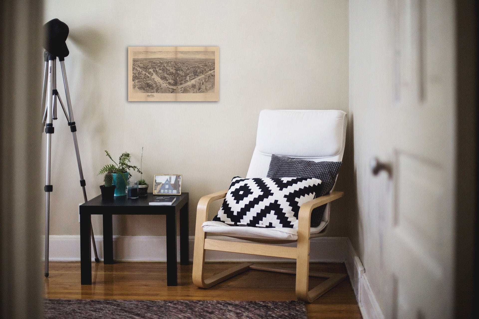 Historic Map : Harvard Square Bird's Eye View 1906 , Vintage Wall Art