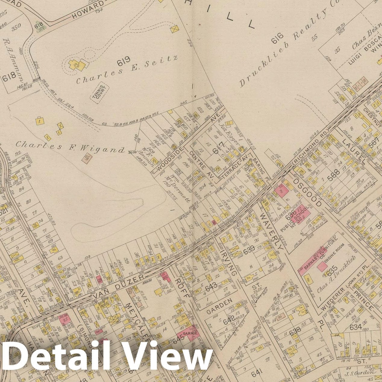 Historic Map : Atlas of Staten Island, Borough of Richmond, Vol 1, Staten Island 1917 Plate 009 , Vintage Wall Art