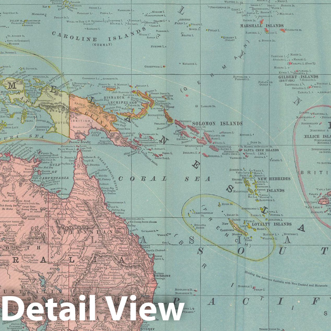 Historic Map : Asia & Australia 1903 , Vintage Wall Art