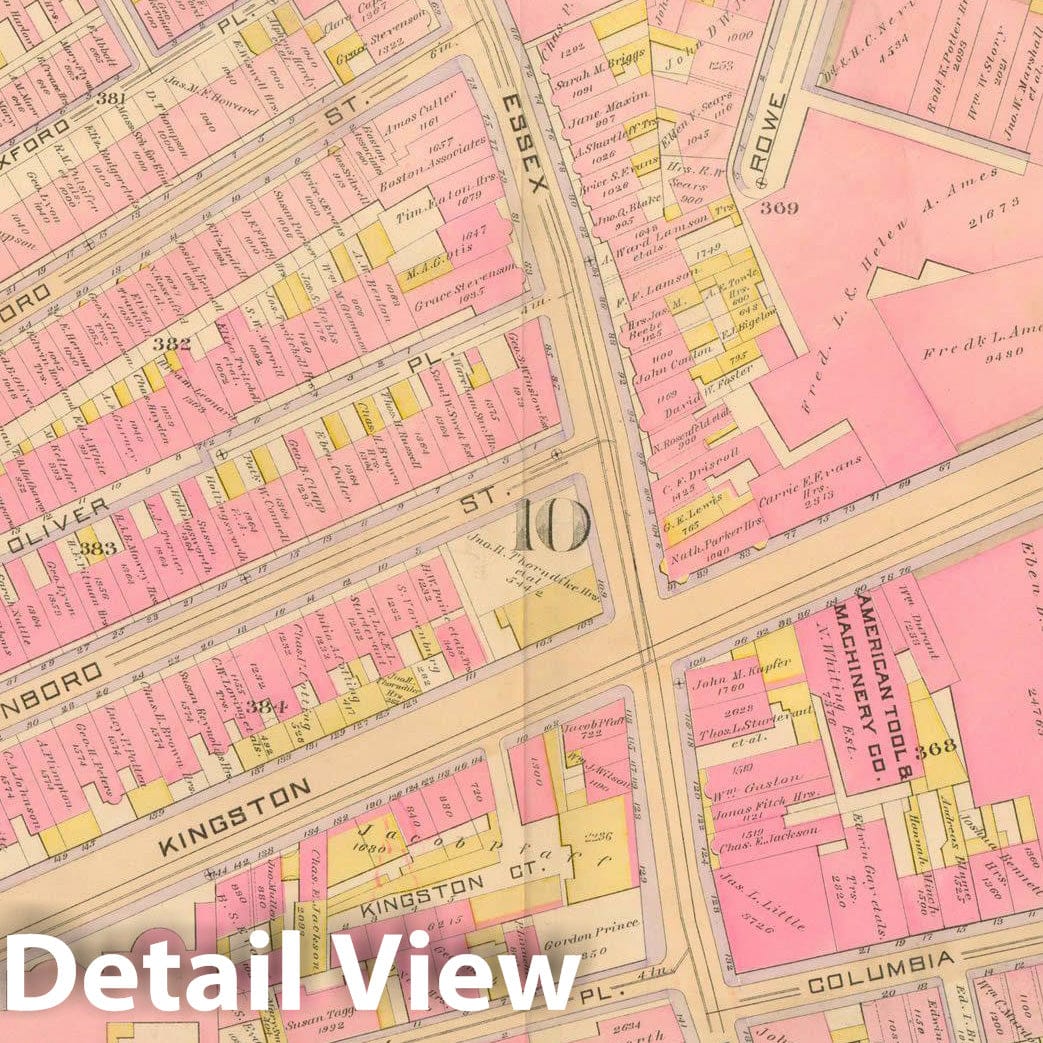 Historic Map : Atlas City of Boston, City Proper, Vol. I, Boston 1888 Plate 030 , Vintage Wall Art