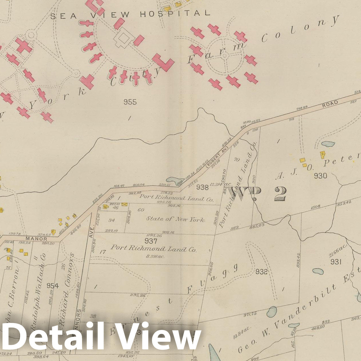Historic Map : Atlas of Staten Island, Borough of Richmond, Vol 1, Staten Island 1917 Plate 034 , Vintage Wall Art