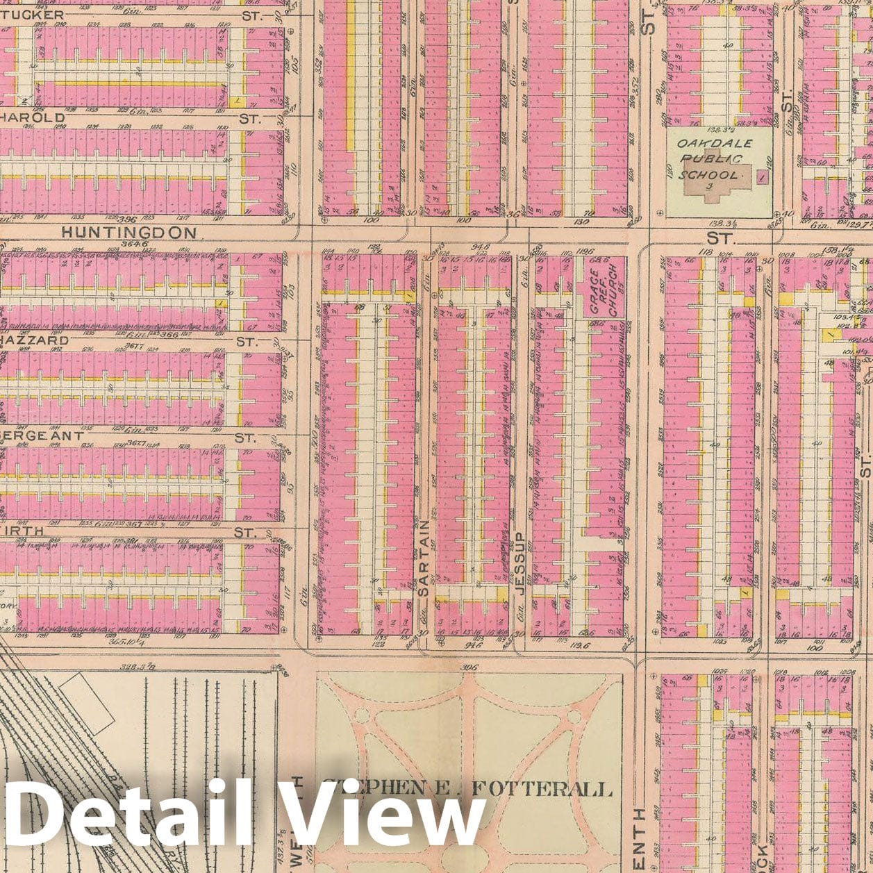 Historic Map : Philadelphia 1908 Plate 013 , Atlas 28th 32nd & 37th Wards of the City of Philadelphia , Vintage Wall Art
