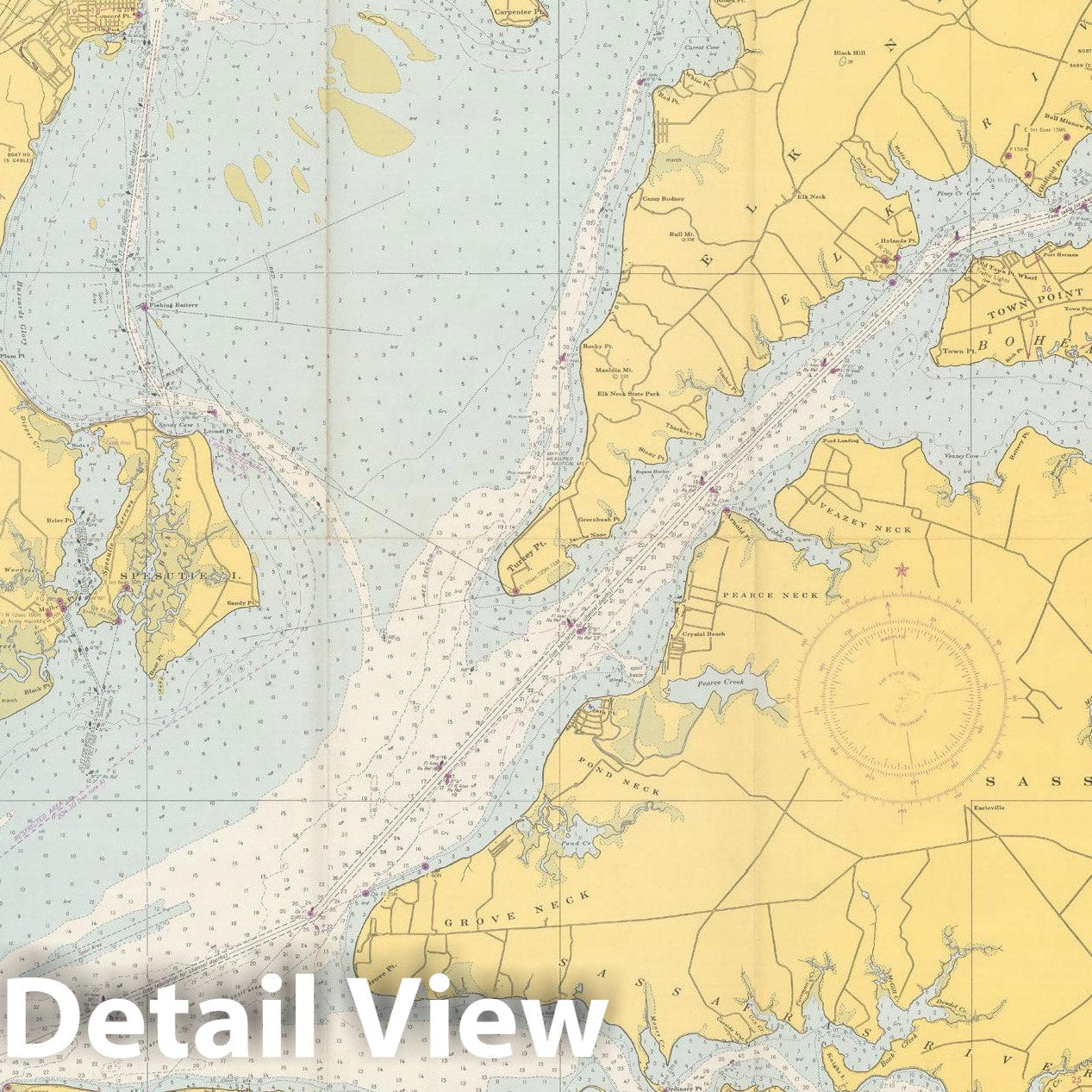 Historic Map : Head of Chesapeake Bay 1967 Topographic Map , Vintage Wall Art