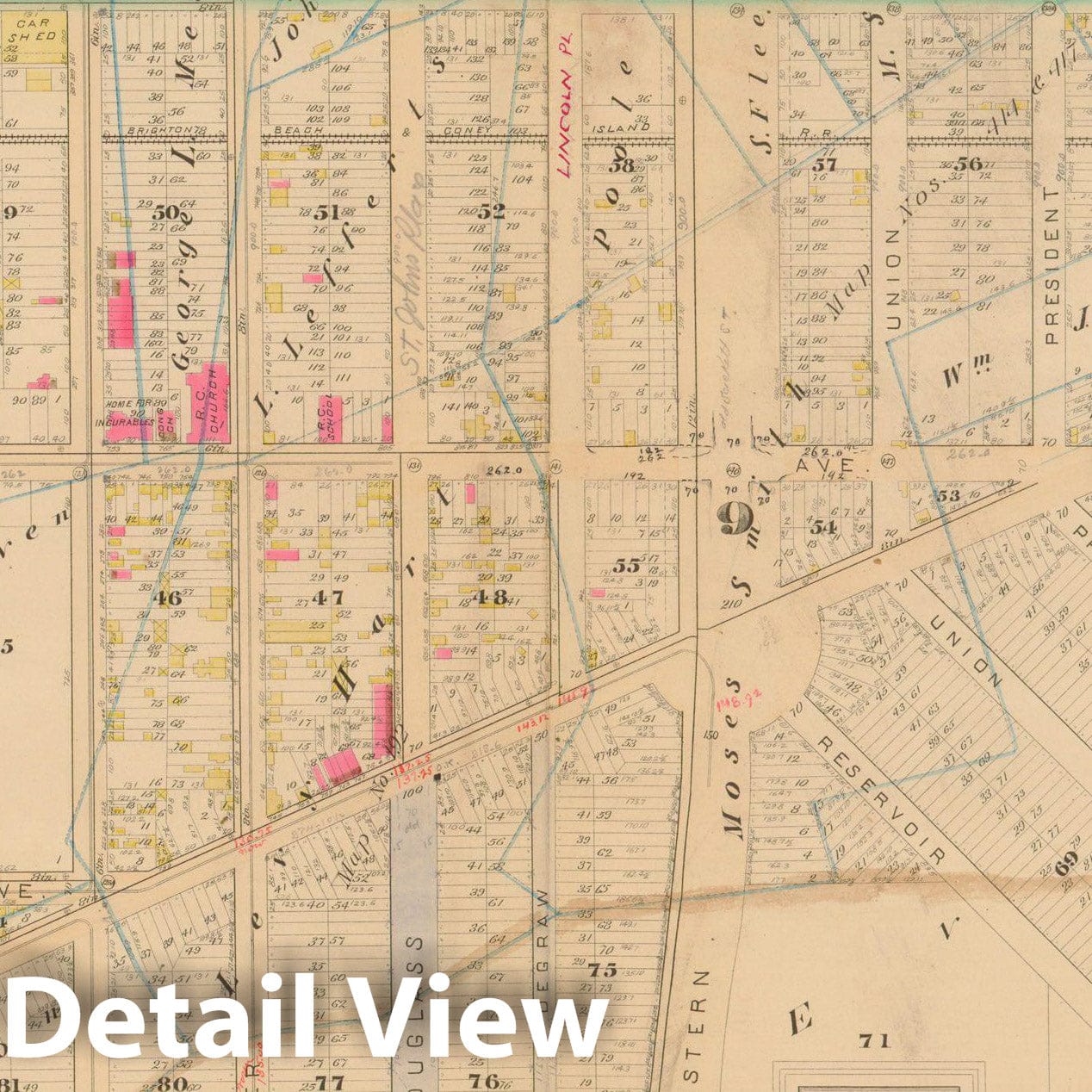 Historic Map : Robinson's Atlas City of Brooklyn, NY, Brooklyn 1886 Plate 027 , Vintage Wall Art
