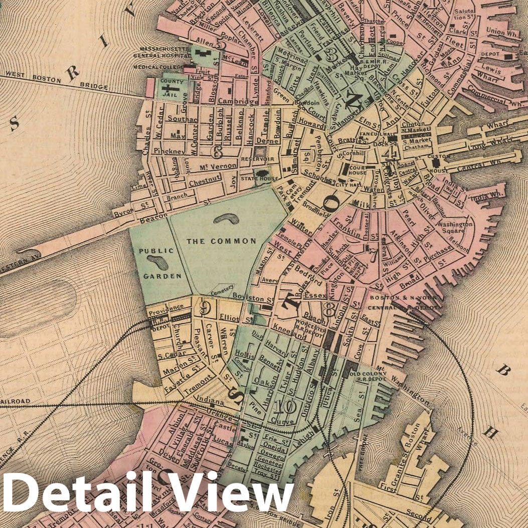 Historic Map : General Atlas (Of The World), Boston 1857 , Vintage Wall Art