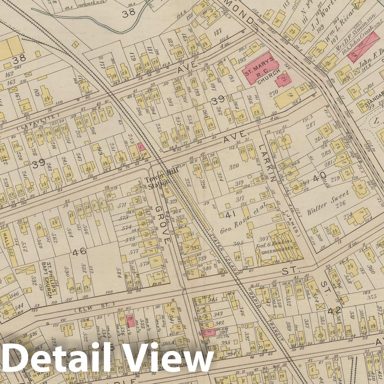 Historic Map : Atlas of Staten Island, Borough of Richmond, Vol 1, Staten Island 1917 Plate 020 , Vintage Wall Art