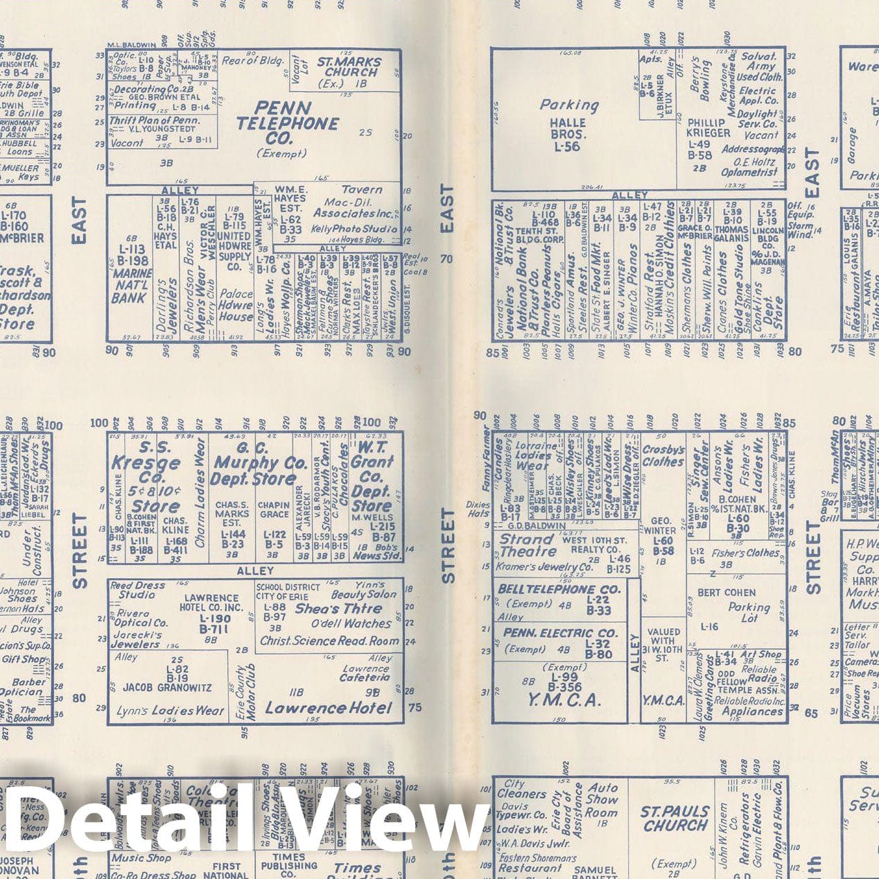 Historic Map : States of PA, VA & WV, Erie 1950 , Nirenstein's Real Estate Atlas , Vintage Wall Art